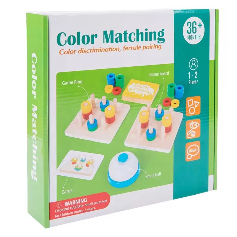 Color Matching Toy|Wooden Ring Sorter