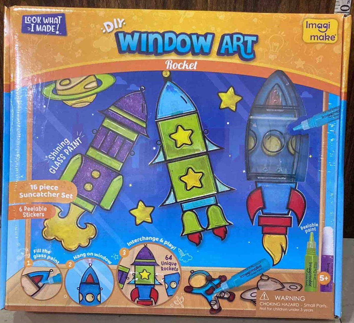 Window Art 16 Pieces Glass Painting Set | Princess, Mermaid, Unicorn, Art Rocket |Each