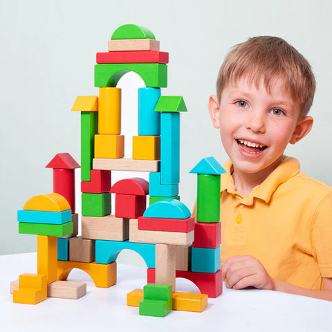 Wooden Building Blocks-50pcs