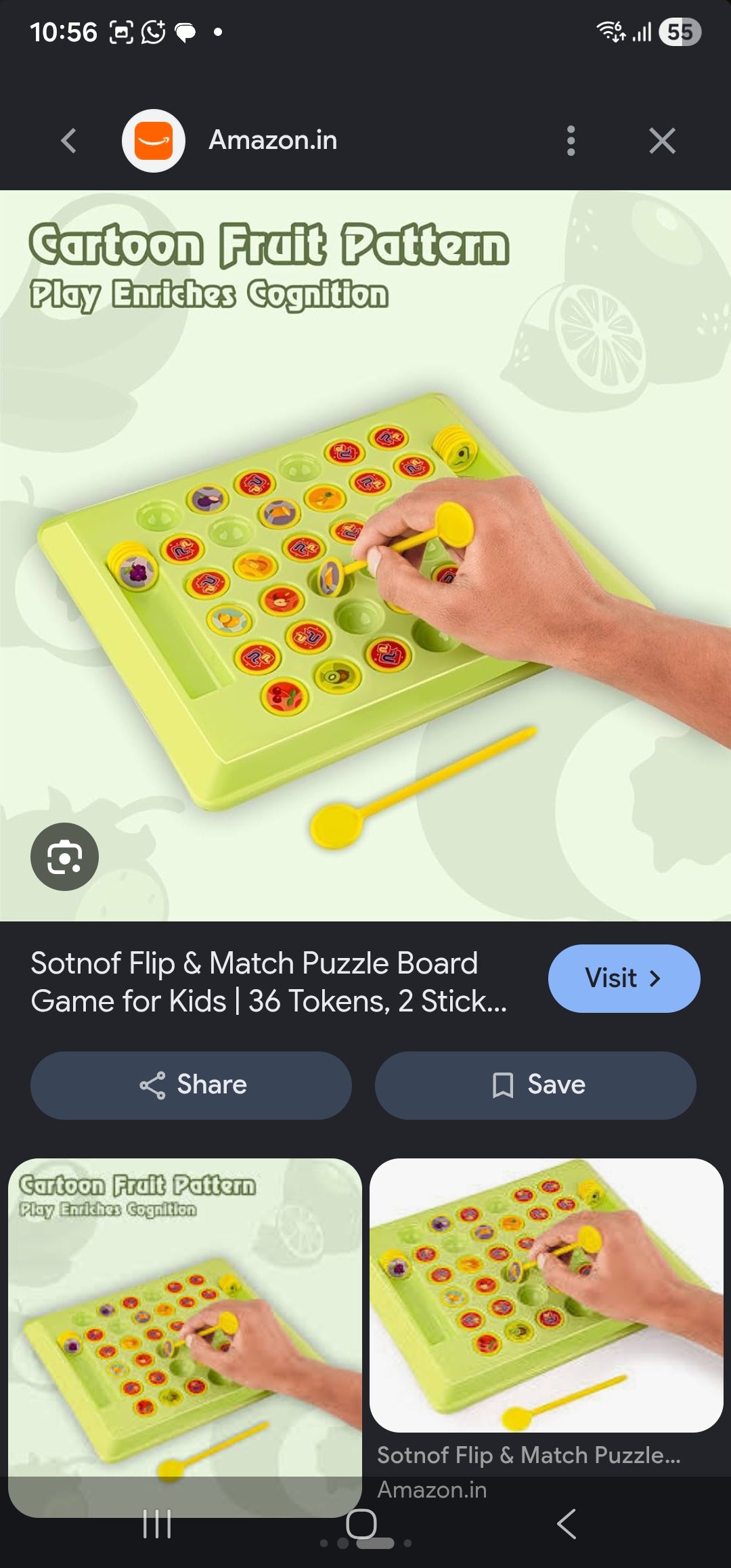 Memory Flip Matching Game 2 players Game
