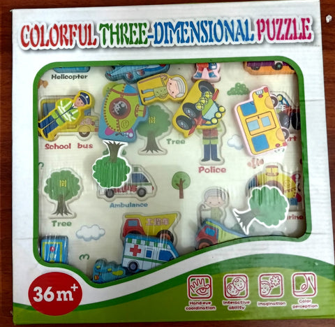 Colorful Three Dimensional Puzzle board