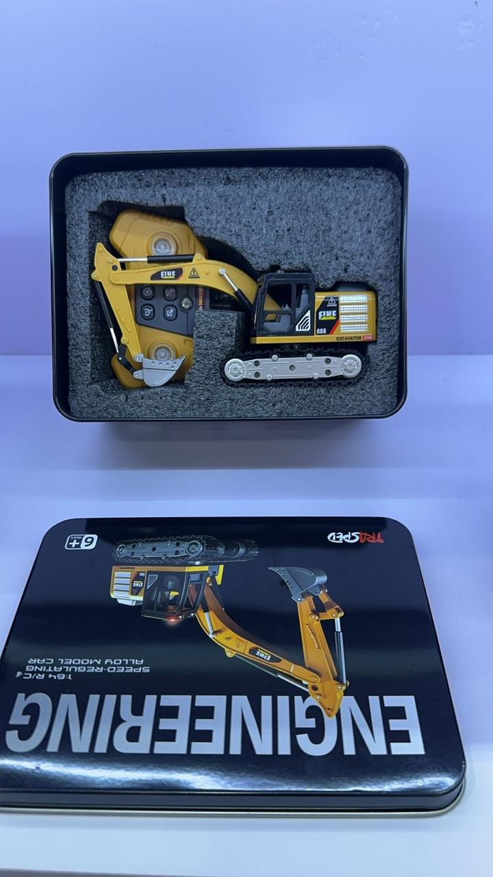 Truck jcb Mini RC (1:64 ratio) Engineering Construction Vehicle – Excavator, Dump Truck & Forklift (6+)
