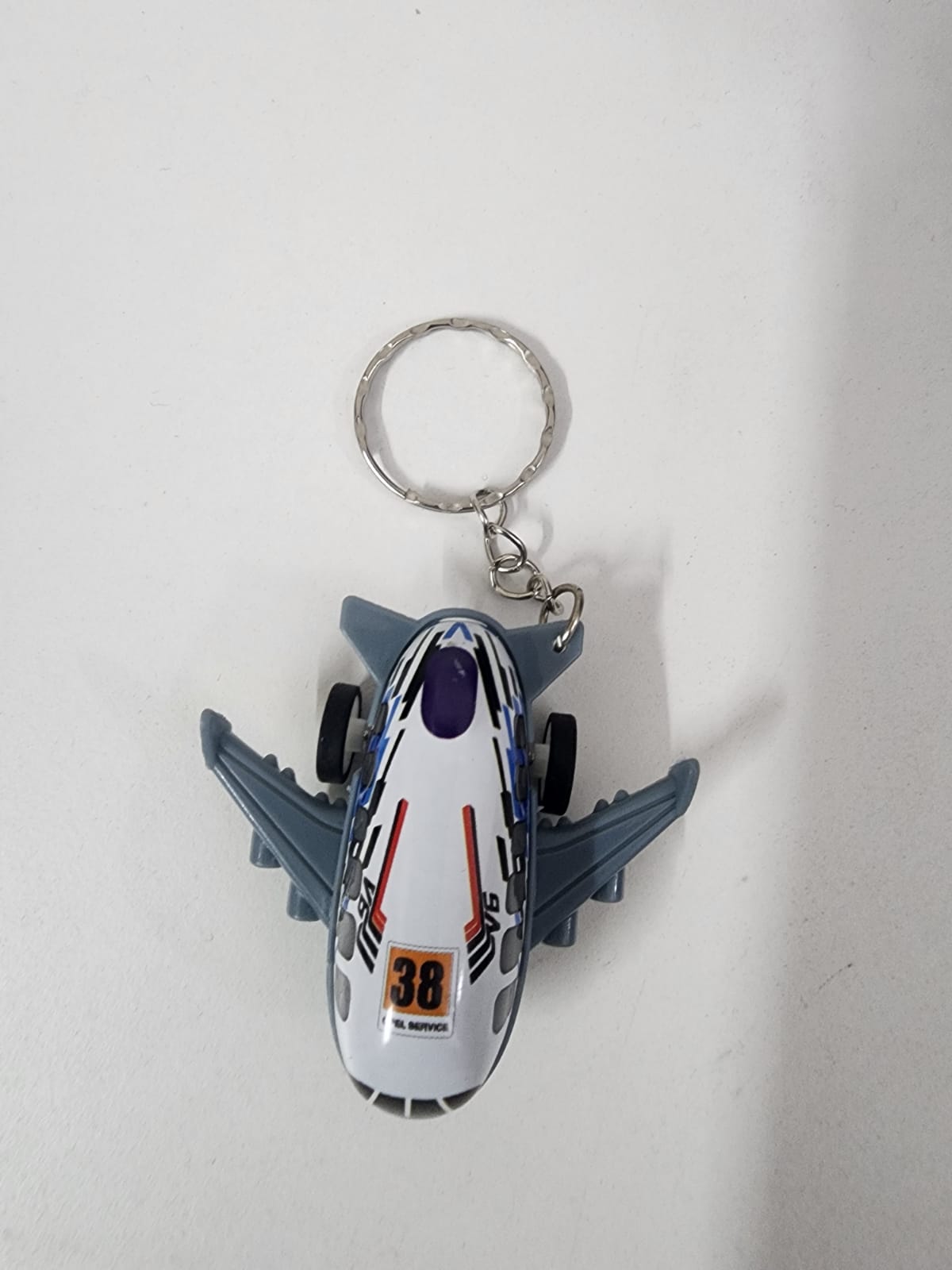 Pull back Airplane key chain