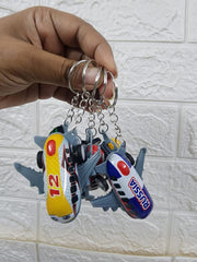 Pull back Airplane key chain