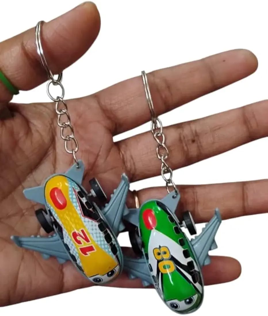 Pull back Airplane key chain