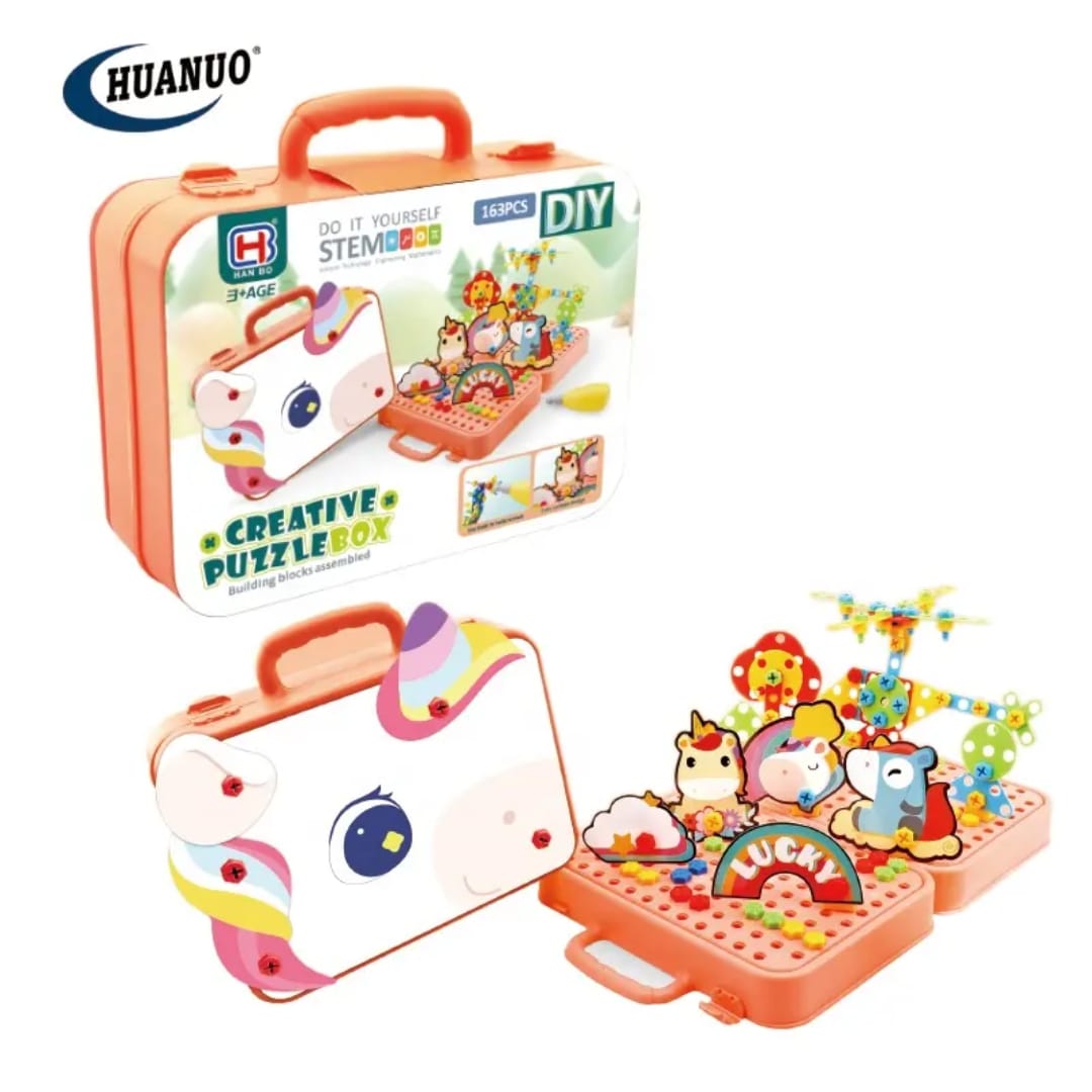 Creative Drill Puzzle Set-Best Stem Toy (Random Designs)