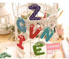 Wooden A-Z Alphabet Letters Fridge Magnets Magnetic Stickers (Set of 26)