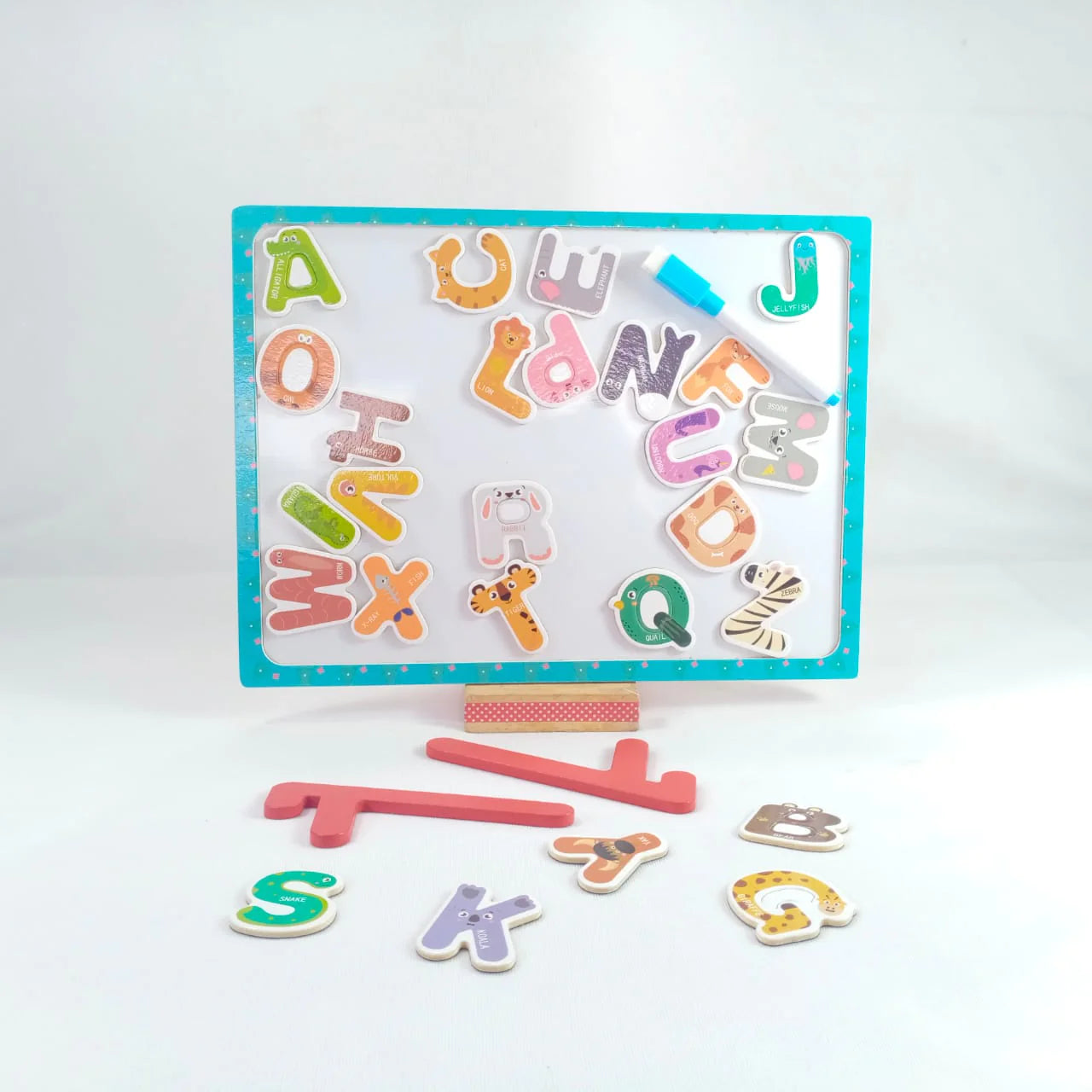 Wooden Magnetic Alphabet Whiteboard