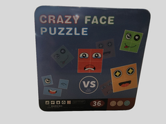 Crazy face puzzle set of 12 blocks