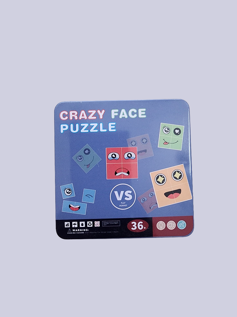 Crazy face puzzle set of 12 blocks – DK Toyz