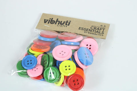 Neon Wooden Button(50pcs)