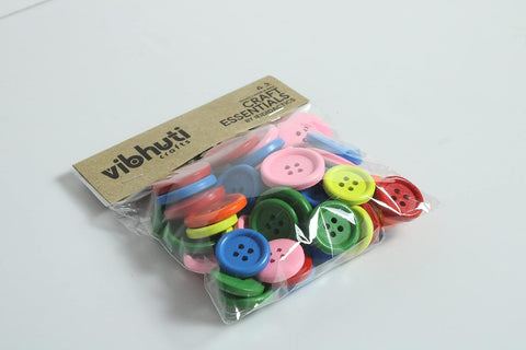 Neon Wooden Button(50pcs)