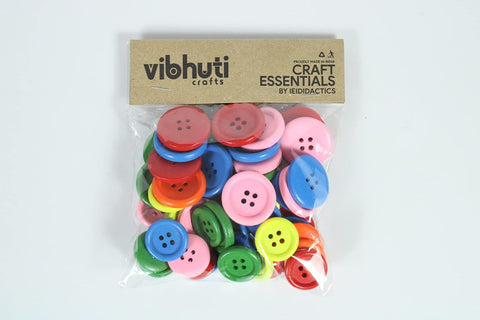 Neon Wooden Button(50pcs)