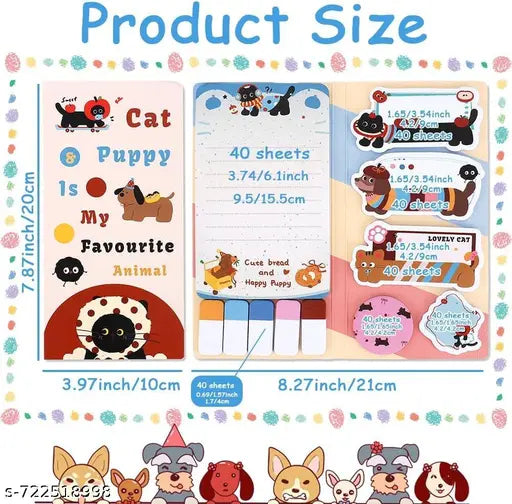 Cute Cat & Puppy Favourite Animal Memo Book 🐱🐶📒