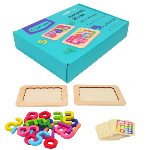 Numerals Blocks, face to face game for KidsDK