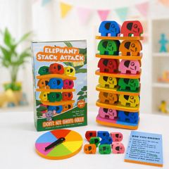 🐘 Elephant Stack Attack – 2 in 1 Balance Game