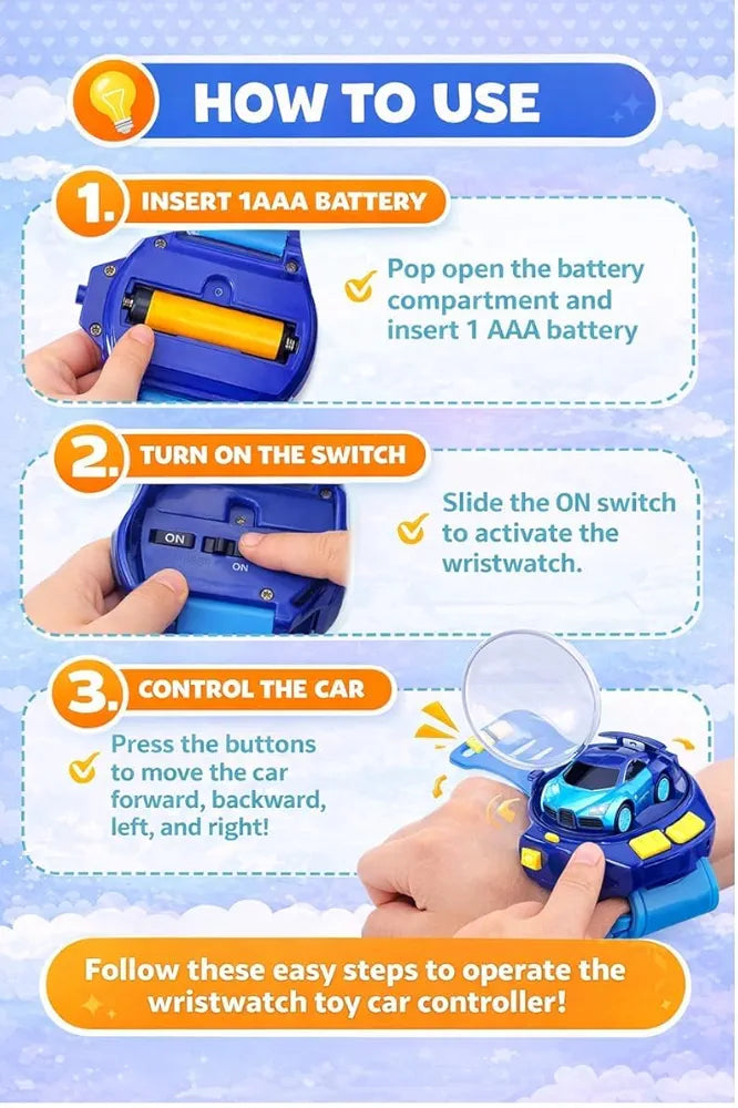 ⌚🚗 RC Watch Car Toy