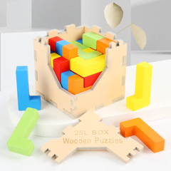25L Wooden Puzzle Block Set 🧩 box