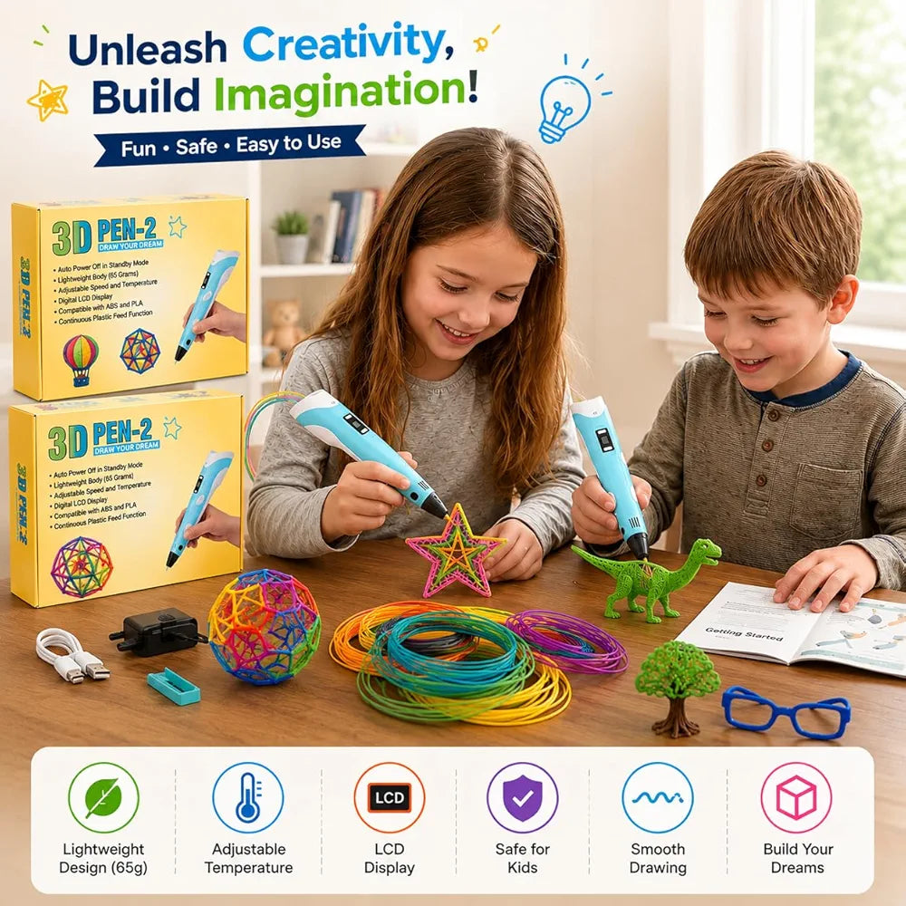 3D Pen-2 Creative Drawing Pen 🖊️✨