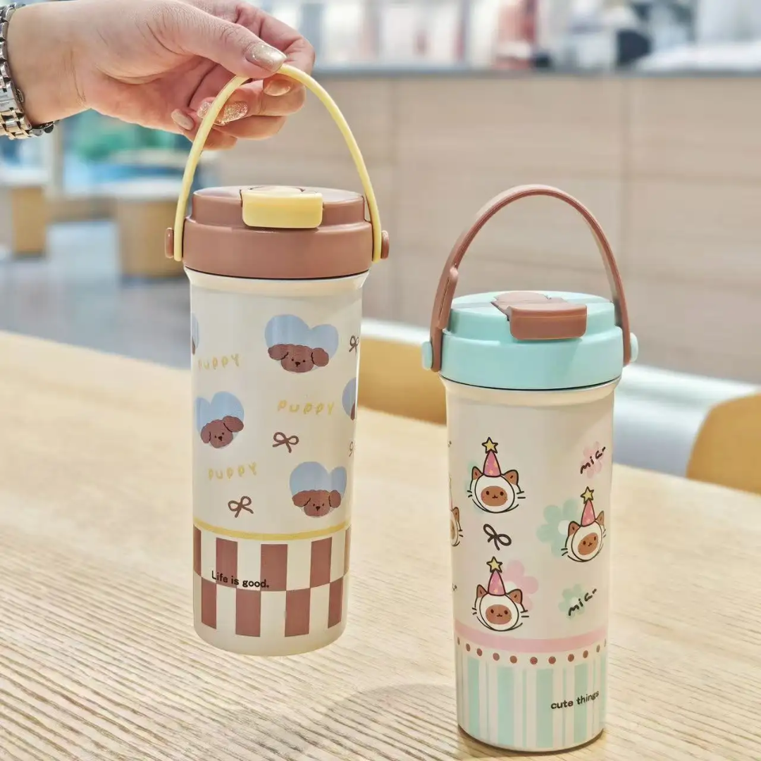Cute Sip Kids Tumbler Set 600ml🌸✨