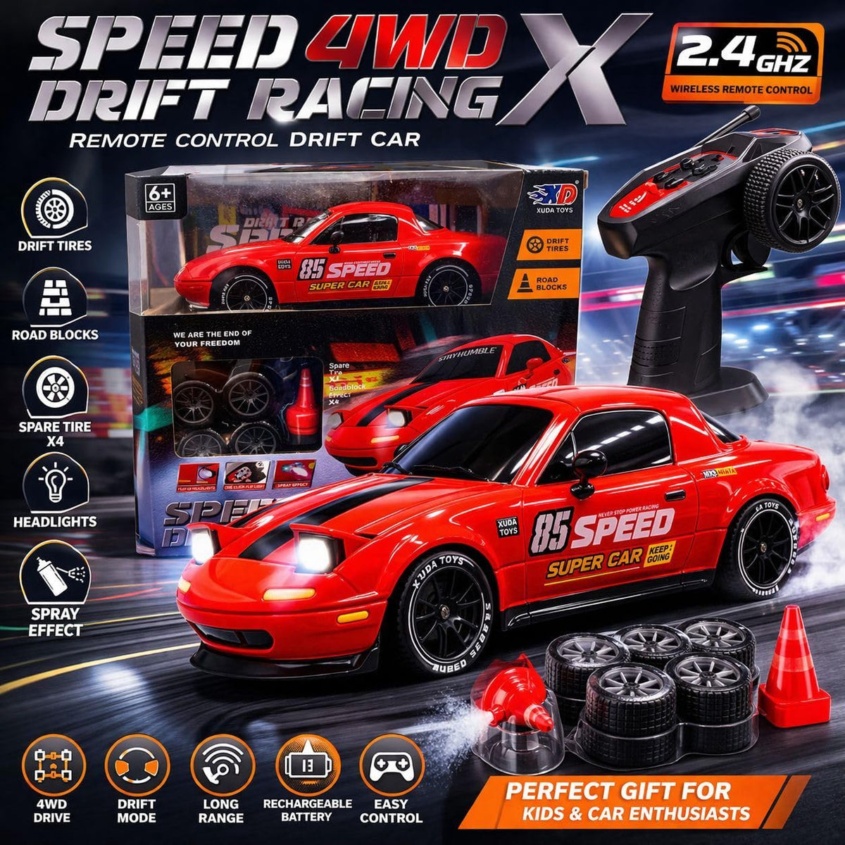 🚗 Speed 4WD X Drift Racing Remote Control Car