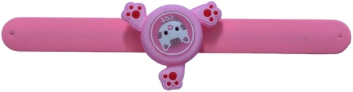 Wristband, Spinning Slap Band for Kids, Cute Cartoon Bracelet, Return Gift