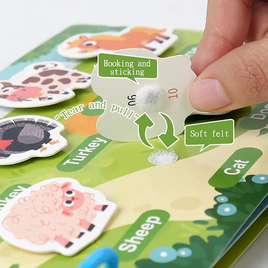 Busy Book - Preschool Learning Paper Busy Book - Educational Travel Toys| Sensory Sticker