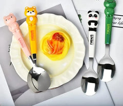 Cute Kids Spoon & Fork Set 🐻🐼🐷