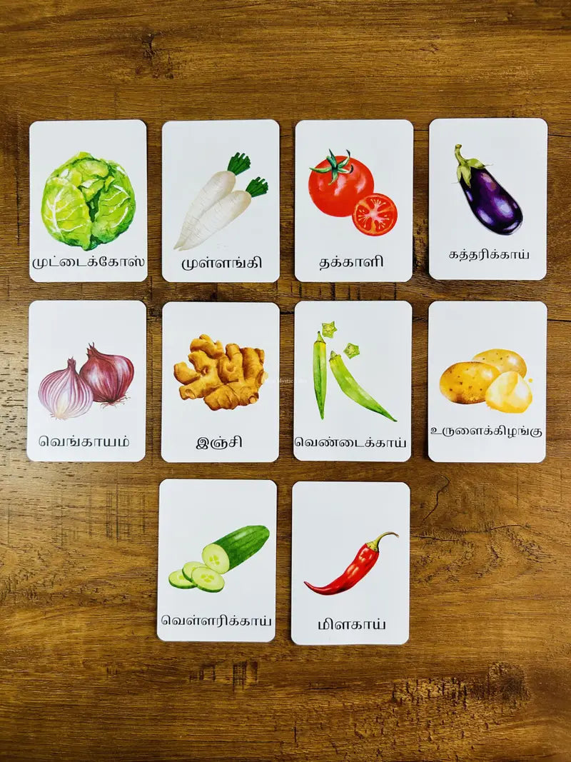 Tamil Learning Flash Cards (Each Set)