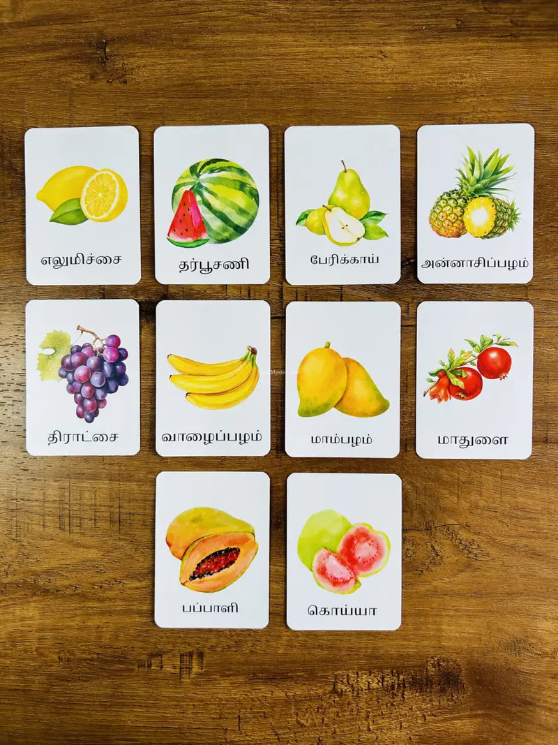 Tamil Learning Flash Cards (Each Set)