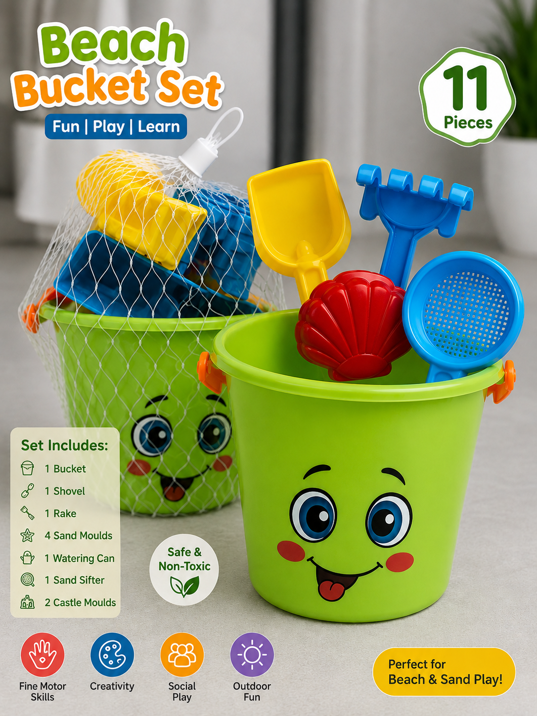 Cartoon Beach Sand Play Set 🏖️