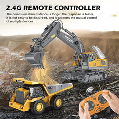 2.4G Remote Control Excavator & Dump Truck Toy Set