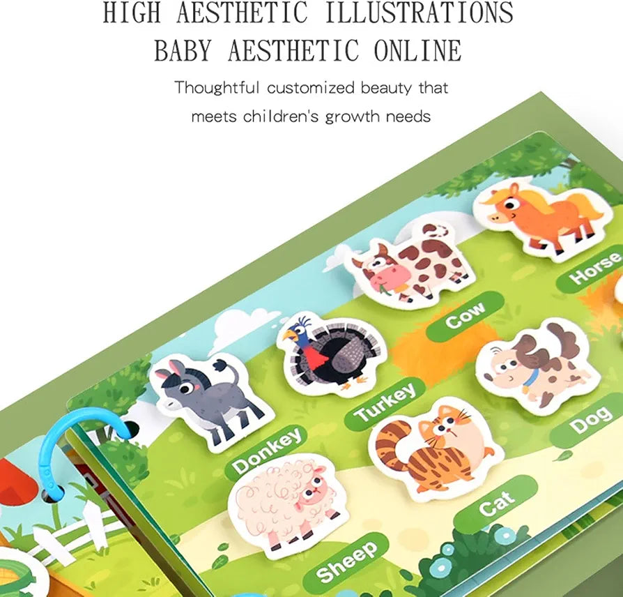 Busy Book - Preschool Learning Paper Busy Book - Educational Travel Toys| Sensory Sticker