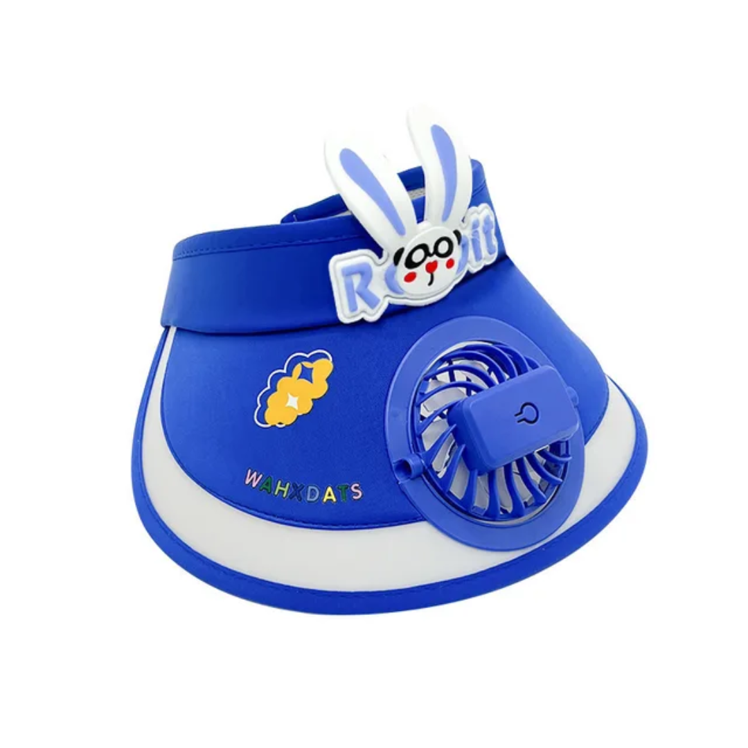 🐰 Bunny Breeze USB Cooling Sun Visor Hat