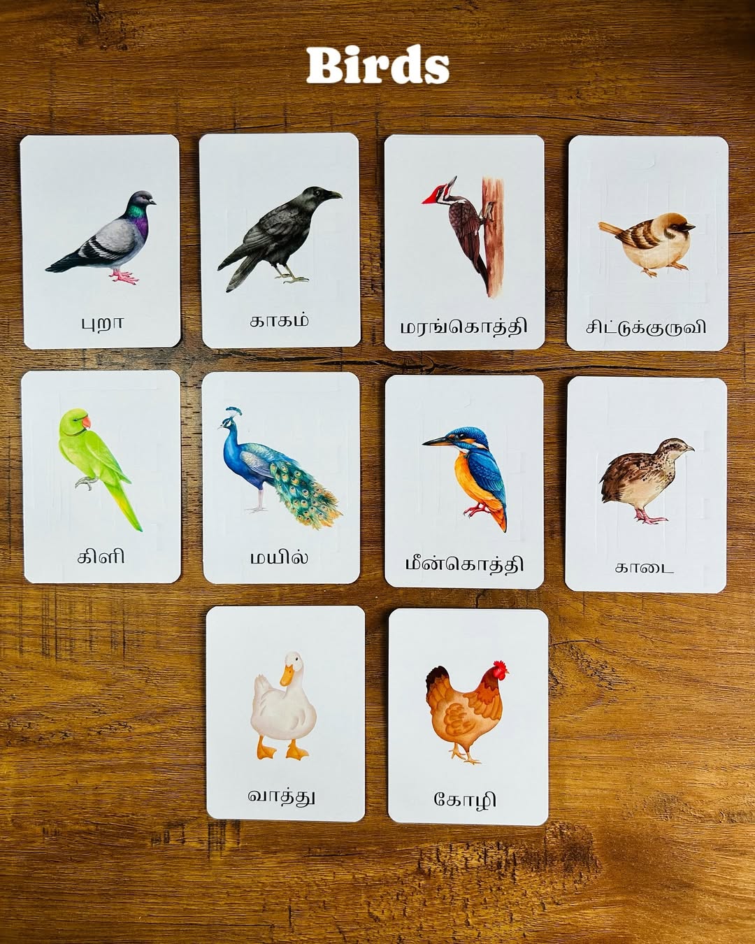 Tamil Learning Flash Cards (Each Set)