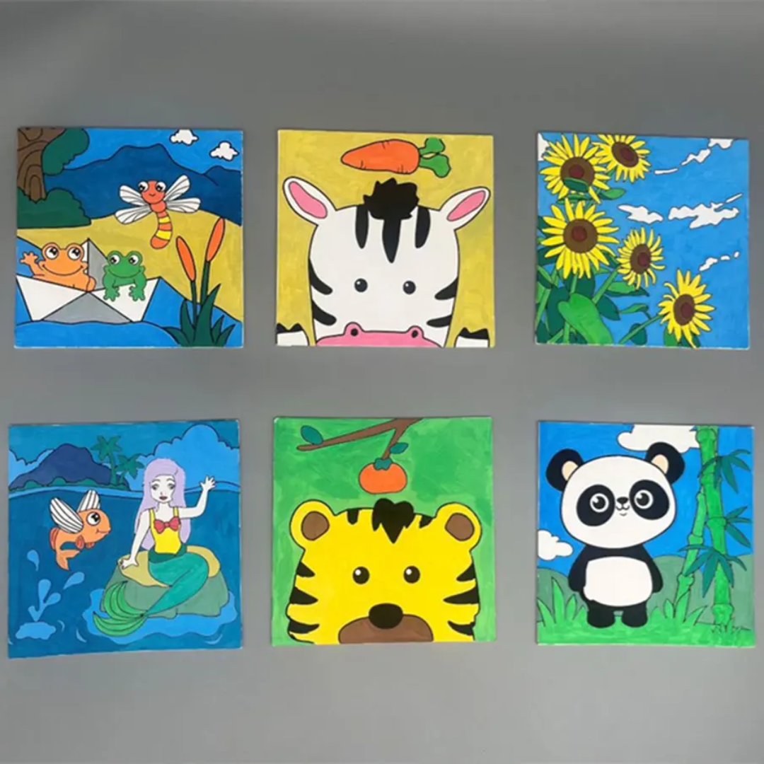 Wooden Art 🎨 canvas board 20×20 cm