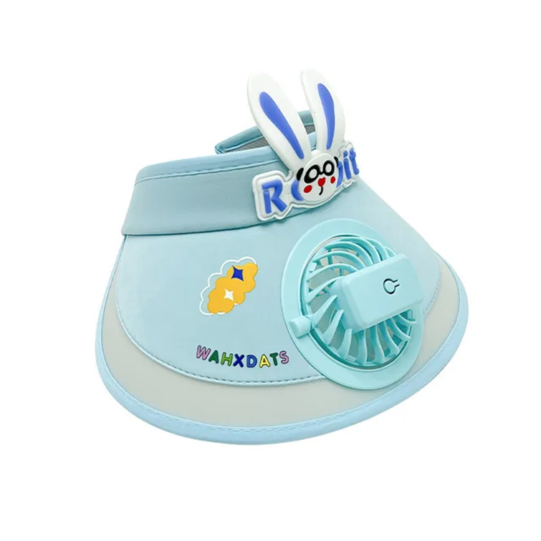 🐰 Bunny Breeze USB Cooling Sun Visor Hat