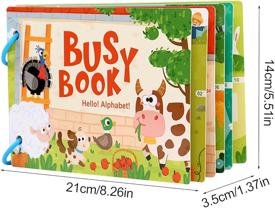 Busy Book - Preschool Learning Paper Busy Book - Educational Travel Toys| Sensory Sticker