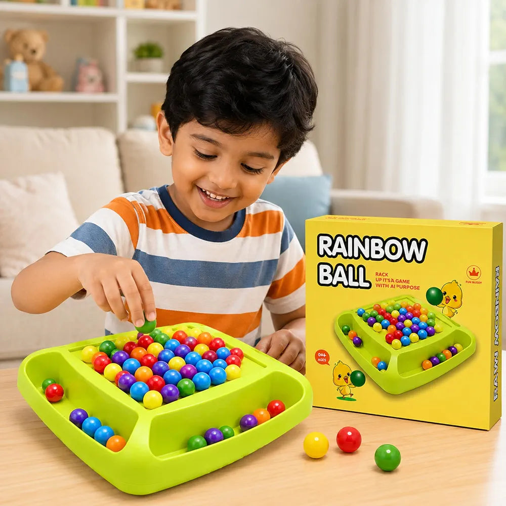 Rainbow Ball Rack Game 🌈🎯