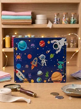 Cartoon Theme Piggy Bank 🚀🌌🌿🐼