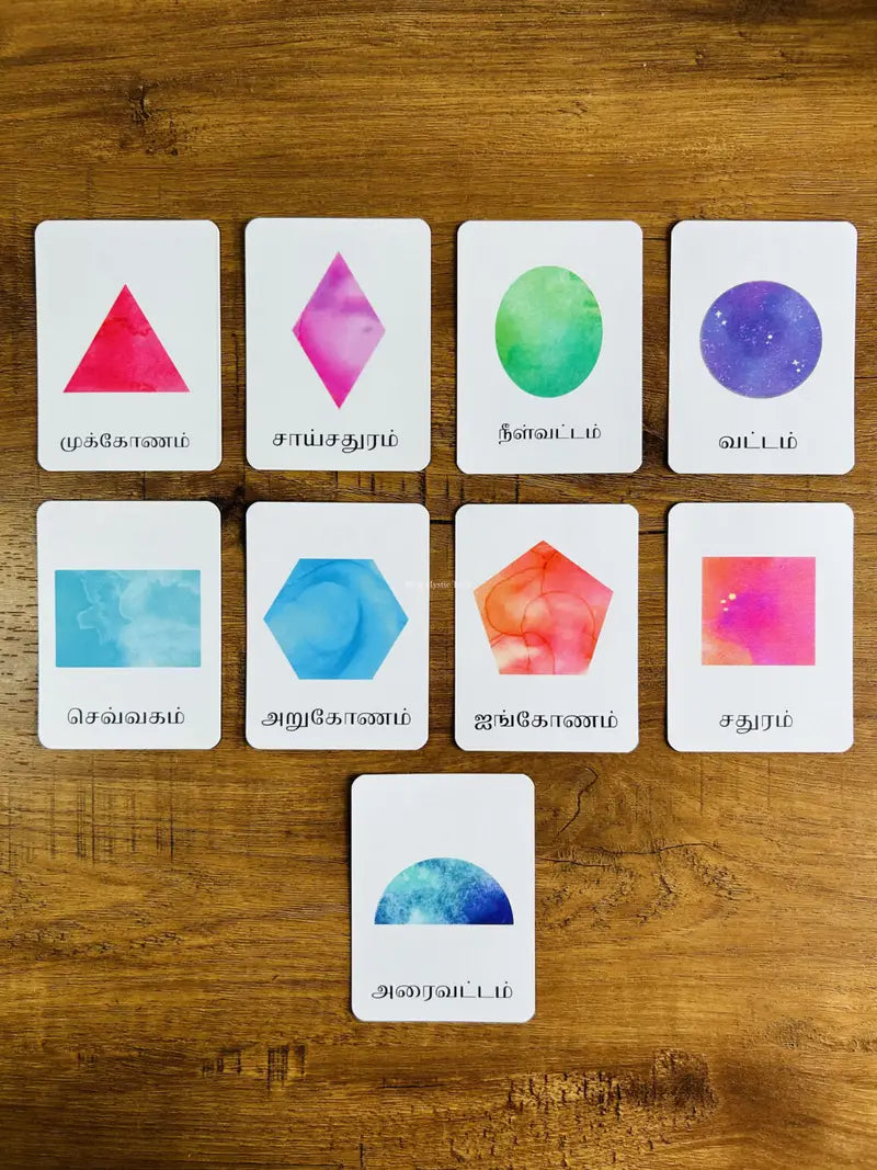 Tamil Learning Flash Cards (Each Set)