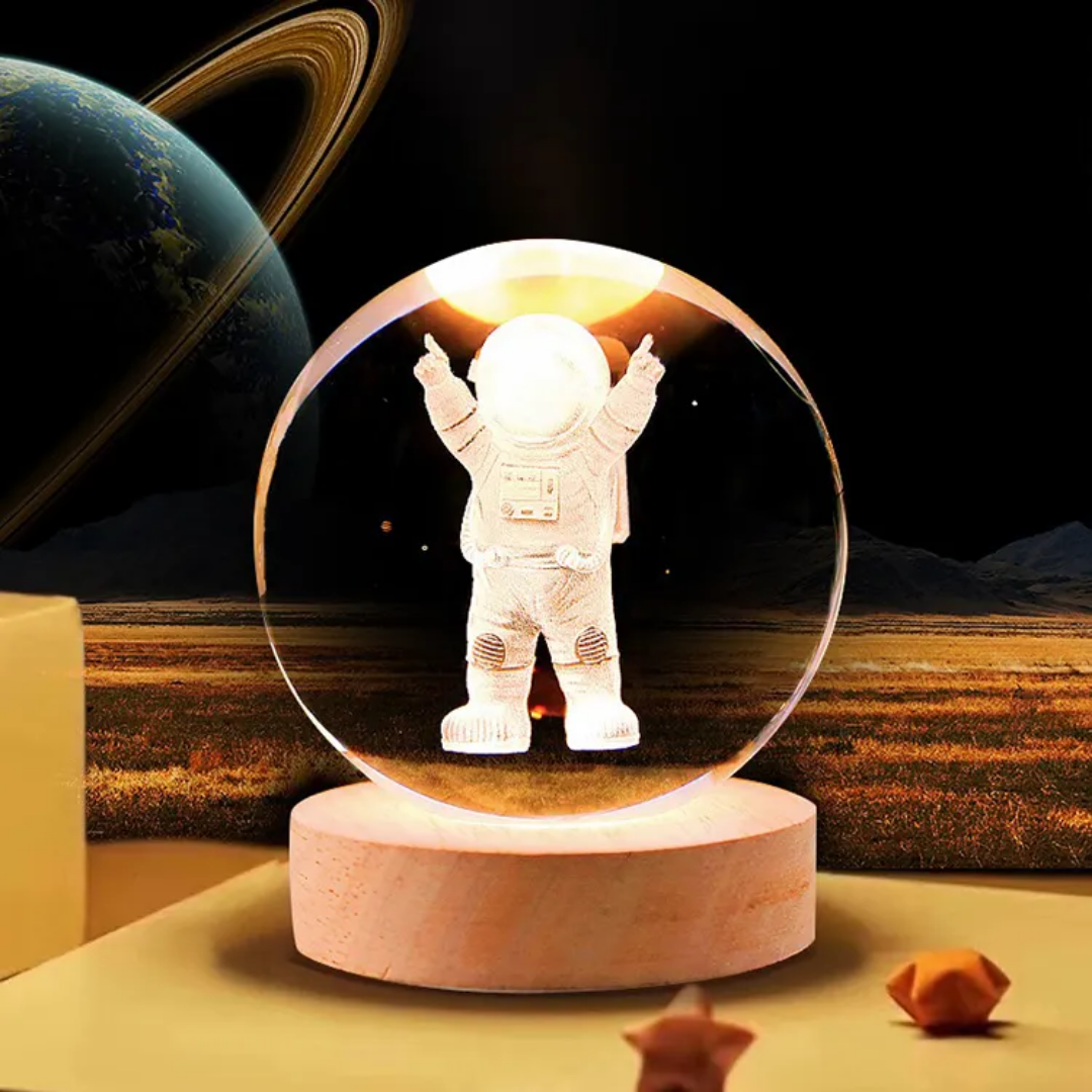 3D Galaxy Crystal Ball Night Light