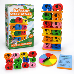 🐘 Elephant Stack Attack – 2 in 1 Balance Game