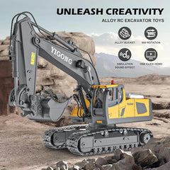 2.4G Remote Control Excavator & Dump Truck Toy Set