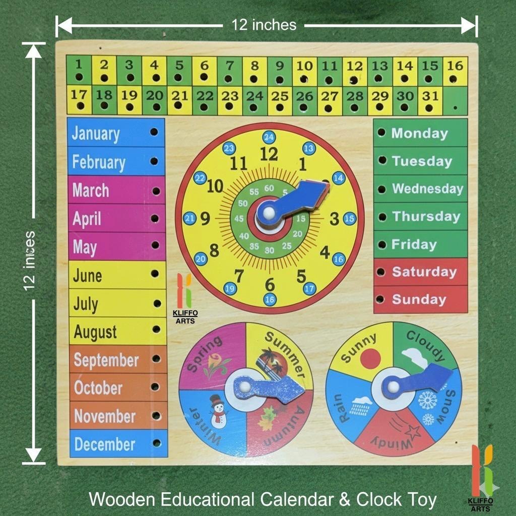 Wooden Calender Clock