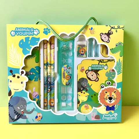 Gift Pack for Kids Pencil Pen Book Eraser Sharpener - Stationary Kit Set