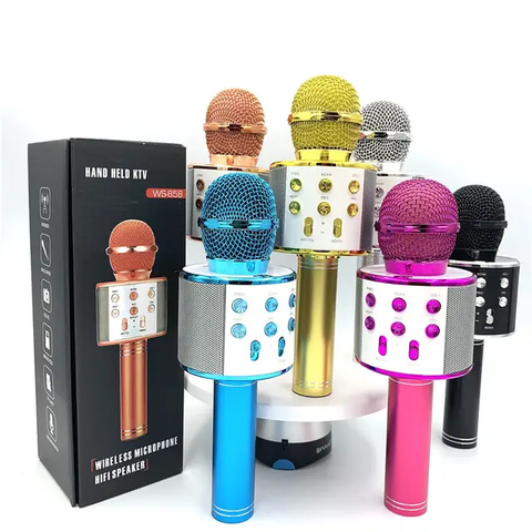 Singing Mike Multi-Function Bluetooth Mic with Microphone Speaker
