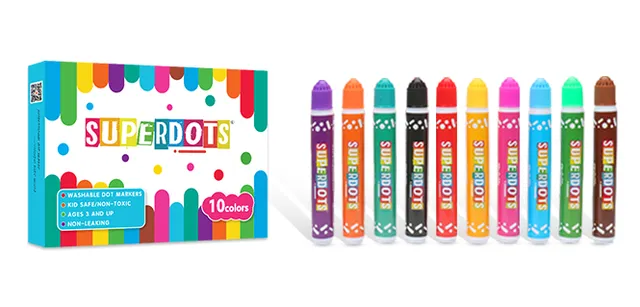 Washable 8 Colors Dot Markers for Toddlers and Kids’ Bingo Daubers Dot Paint. Toddler Art Supplies.