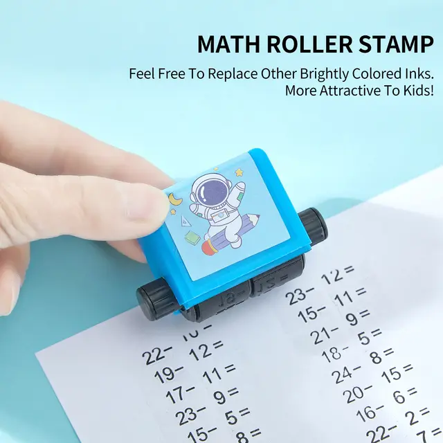 Stamp Stationery Mathematics Teaching Stamp Within Double Head Roller Digital 2 in 1 Practice Questions Preschool Kindergarten Home School Supplies 