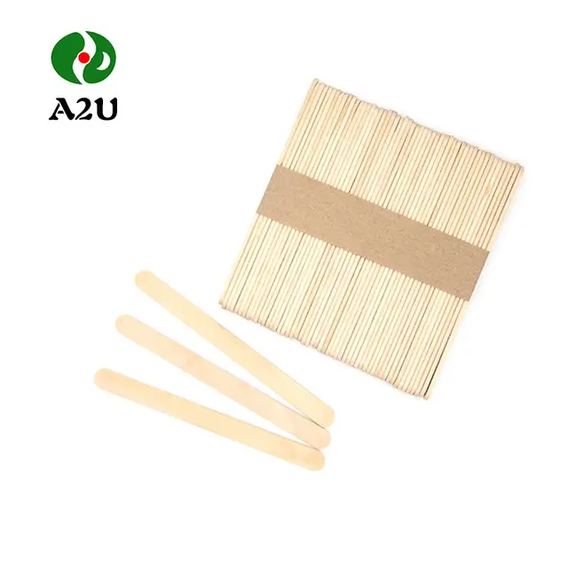 Natural Wood Ice Cream Popsicle Sticks Wooden Craft Sticks with Rounded Ends for Hand DIY Craft |Small